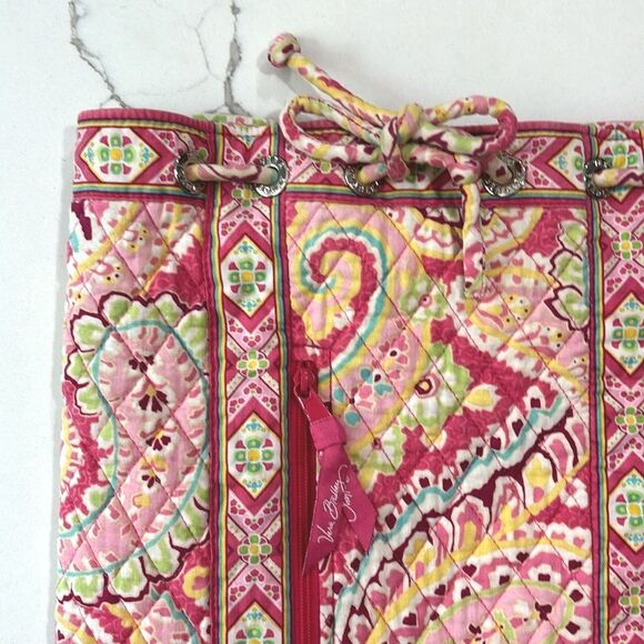 Vera Bradley | Capri Melon Quilted Backpack Knapsack Cinch Tote Bag Retired - Picture 6 of 12